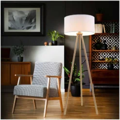 Brilo Stehleuchte Floor Weiss Höhe 1,48 M / 1 X E27 / Max. 60 W -Lampen & Leuchten affär 565463 3