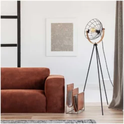 Brilo Stehleuchte Mesh Schwarz Höhe 1,49 M / 1 X E27 / Max. 40 W 8 Brilo Stehleuchte Mesh Schwarz Höhe 1,49 M / 1 X E27 / Max. 40 W -Lampen & Leuchten affär 565464 3