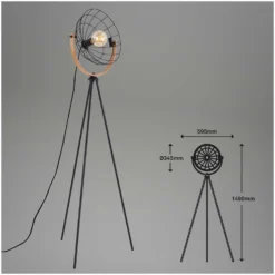 Brilo Stehleuchte Mesh Schwarz Höhe 1,49 M / 1 X E27 / Max. 40 W 11 Brilo Stehleuchte Mesh Schwarz Höhe 1,49 M / 1 X E27 / Max. 40 W -Lampen & Leuchten affär 565464 6