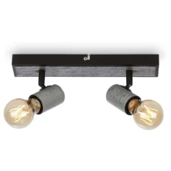 Briloner 2er-Spot Kiko Antik-Silber 300 X 50 Mm / 2 X E27 / Max. 60 W