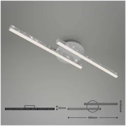 Brilo LED-Wand- Und Deckenleuchte Rey Chrom 600 X 140 Mm / 1 X LED / 10,5 W -Lampen & Leuchten affär 565484 3