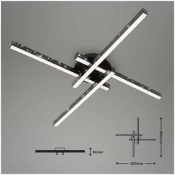 Brilo LED-Wand- Und Deckenleuchte Rey Schwarz 600 X 600 Mm / 1 X LED / 21 W -Lampen & Leuchten affär 565486 3