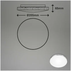 Briloner LED-Wand- Und Deckenleuchte Malbona IP44 Weiss-Chrom 1 X LED / 18 W -Lampen & Leuchten affär 565491 6
