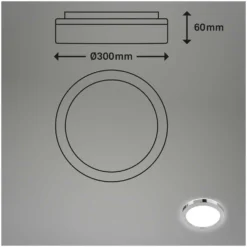 Briloner Bad-Deckenleuchte Badrum IP44 Chrom Ø 300 Mm / 1 X LED / 18 W -Lampen & Leuchten affär 565492 6