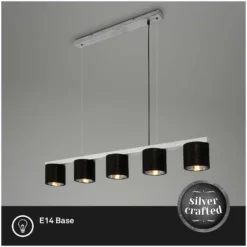 Briloner Pendelleuchte Luri Antik-Silber 5 X E14 / Max. 25 W