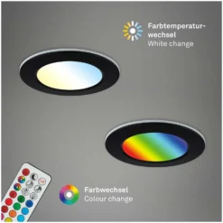 Briloner LED-Einbauleuchten-Set Fungo Color IP65 Schwarz 3 X LED / 4,8 W -Lampen & Leuchten affär 565501 4