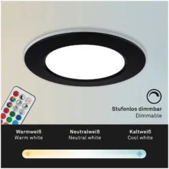 Briloner LED-Einbauleuchten-Set Fungo Color IP65 Schwarz 3 X LED / 4,8 W -Lampen & Leuchten affär 565501 5