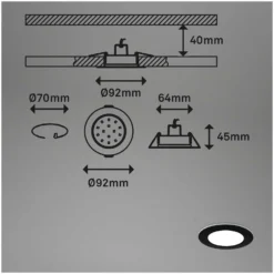Briloner LED-Einbauleuchten-Set Fungo Color IP65 Schwarz 3 X LED / 4,8 W -Lampen & Leuchten affär 565501 8