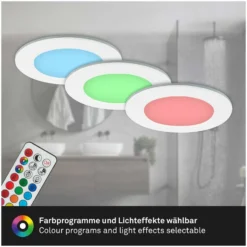 Briloner LED-Einbauleuchten-Set Fungo Color IP65 Weiss 3 X LED / 4,8 W -Lampen & Leuchten affär 565502 7