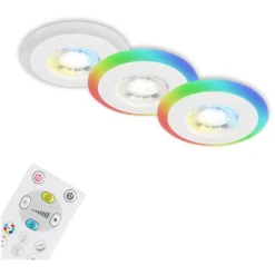 Briloner LED-Einbauleuchten-Set Skill Color Weiss 3 X LED / 5 W