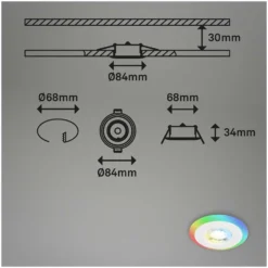 Briloner LED-Einbauleuchten-Set Skill Color Weiss 3 X LED / 5 W -Lampen & Leuchten affär 565505 10