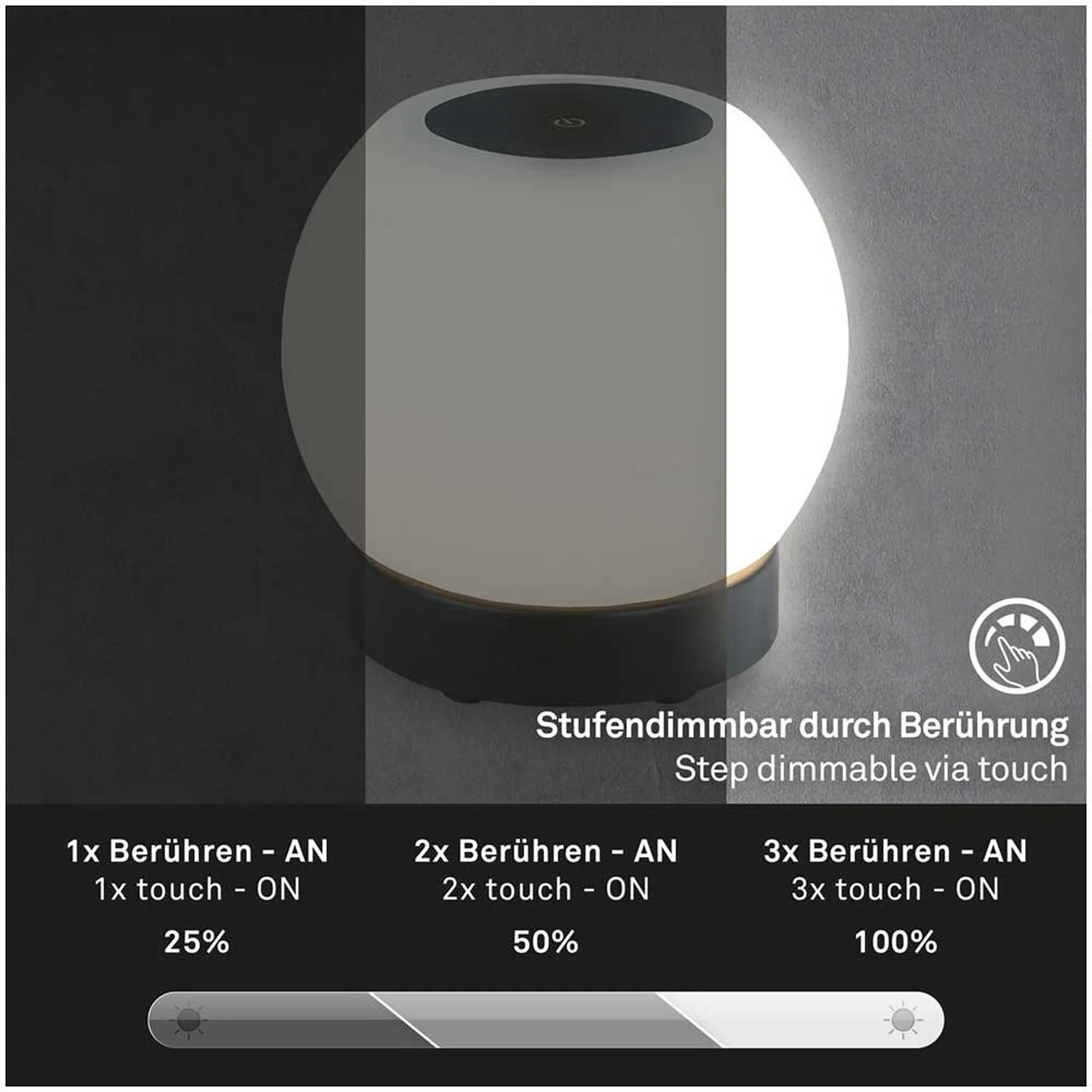 Brilo Mobiles Licht Poka Schwarz Ø 16 Cm / 1 X LED / 3 W 7 Brilo Mobiles Licht Poka Schwarz Ø 16 Cm / 1 X LED / 3 W – Bild 7