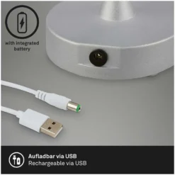 Brilo Akku-Tischleuchte Lole Taupe 1 X LED / 3 W 12 Brilo Akku-Tischleuchte Lole Taupe 1 X LED / 3 W -Lampen & Leuchten affär 565508 6