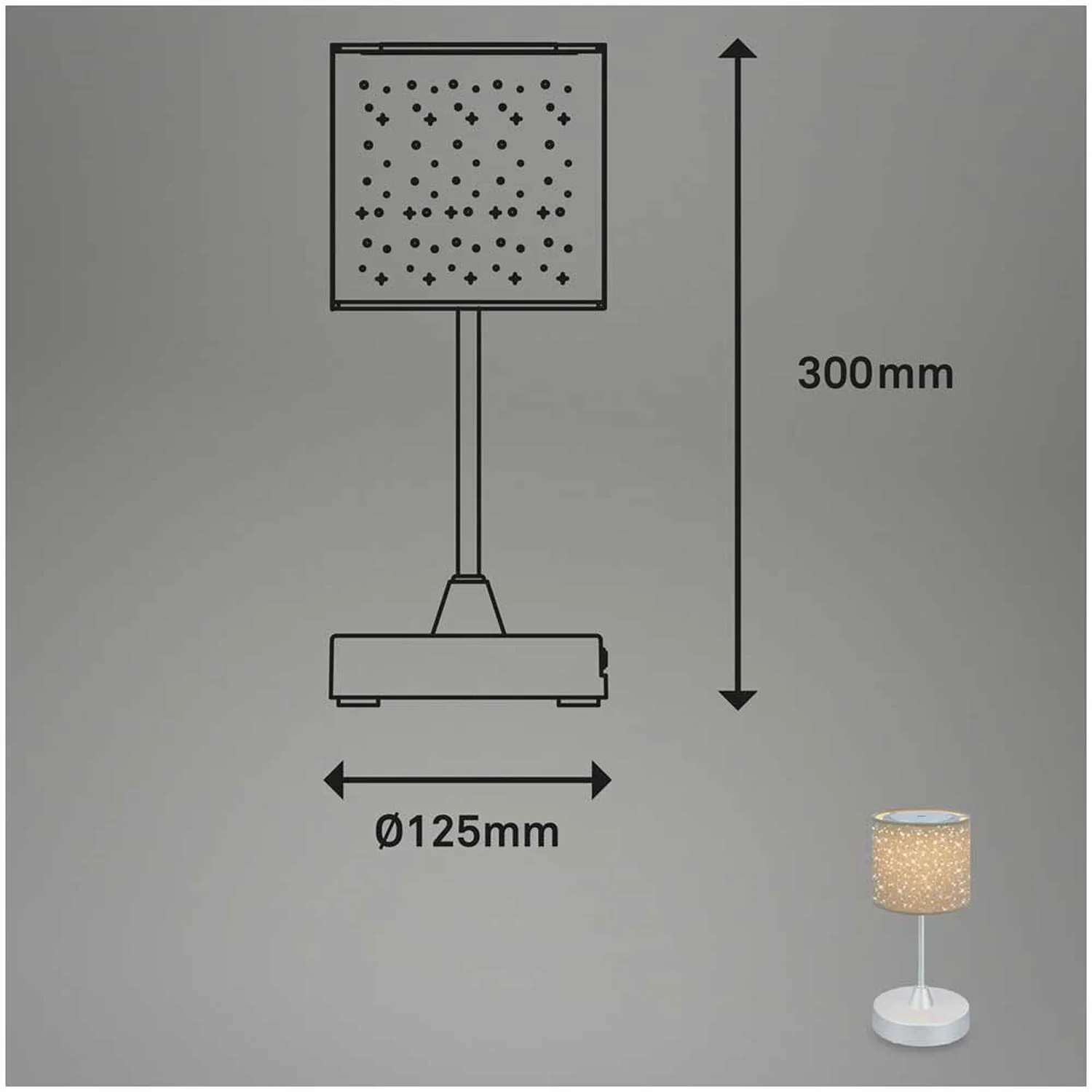 Brilo Akku-Tischleuchte Lole Taupe 1 X LED / 3 W 7 Brilo Akku-Tischleuchte Lole Taupe 1 X LED / 3 W – Bild 7