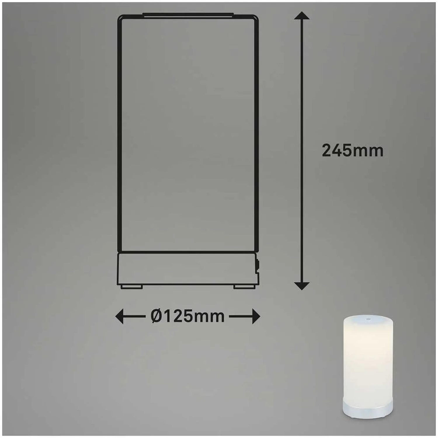 Brilo Akku-Tischleuchte Lama Chrom Matt 1 X LED / 3 W 7 Brilo Akku-Tischleuchte Lama Chrom Matt 1 X LED / 3 W – Bild 7