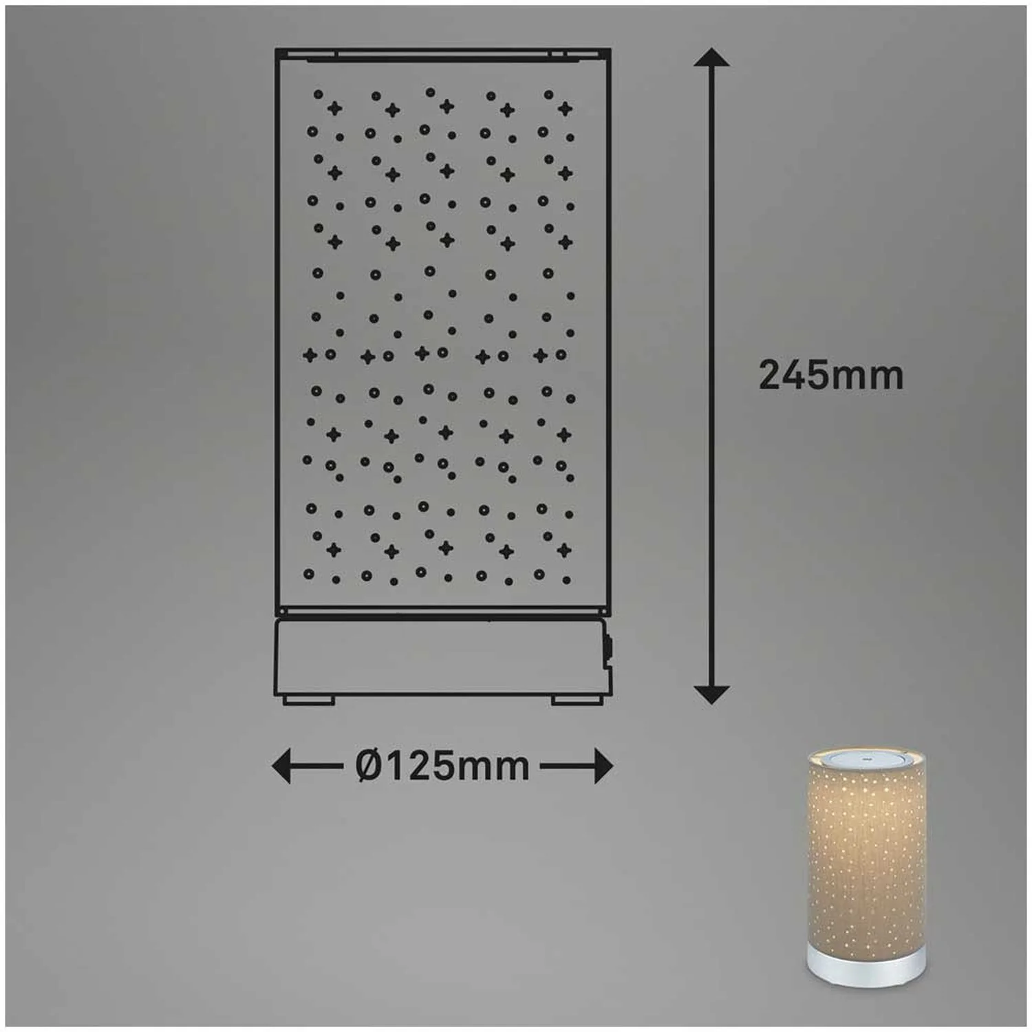 Brilo Akku-Tischleuchte Loni Taupe 1 X LED / 3 W 7 Brilo Akku-Tischleuchte Loni Taupe 1 X LED / 3 W – Bild 7