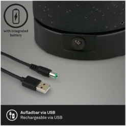 Brilo Akku-Tischleuchte Loni Schwarz 1 X LED / 3 W 12 Brilo Akku-Tischleuchte Loni Schwarz 1 X LED / 3 W -Lampen & Leuchten affär 565513 6