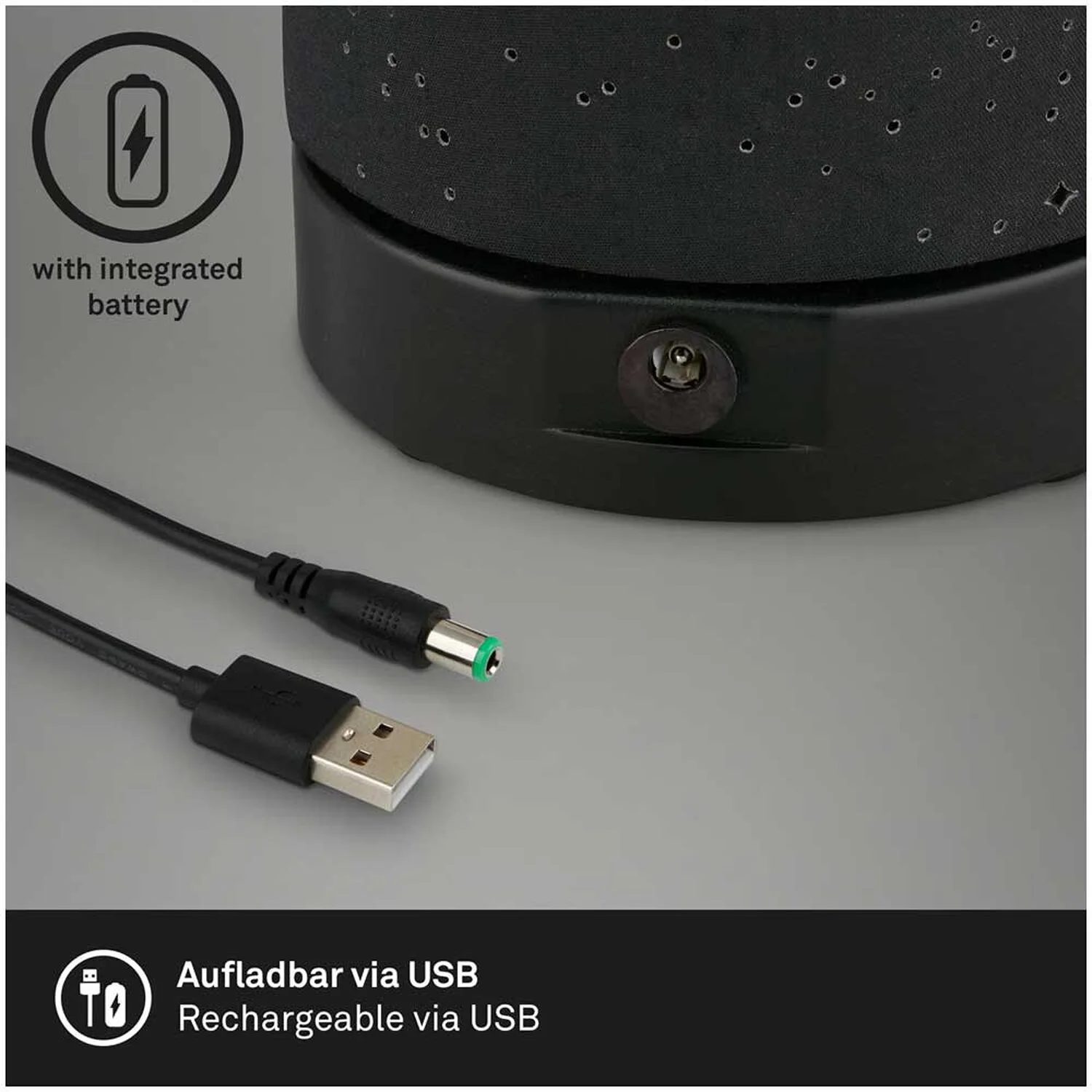 Brilo Akku-Tischleuchte Loni Schwarz 1 X LED / 3 W 6 Brilo Akku-Tischleuchte Loni Schwarz 1 X LED / 3 W – Bild 6