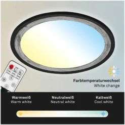 Brilo LED-Panel Slim Deco Schwarz-Silber Ø 420 Mm / 1 X LED / 22 W -Lampen & Leuchten affär 565514 6