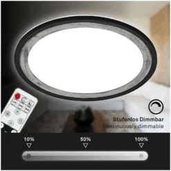 Brilo LED-Panel Slim Deco Schwarz-Silber Ø 420 Mm / 1 X LED / 22 W -Lampen & Leuchten affär 565514 7