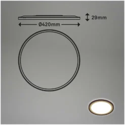 Brilo LED-Panel Slim Deco Braun-Gold Ø 420 Mm / 1 X LED / 22 W -Lampen & Leuchten affär 565515 8