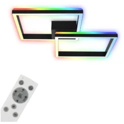 Brilo LED-Deckenleuchte Frame Back 2 X LED Schwarz 17 W