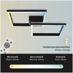Brilo LED-Deckenleuchte Frame Back 2 X LED Schwarz 17 W -Lampen & Leuchten affär 566067 4