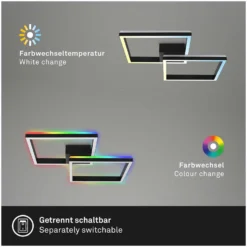 Brilo LED-Deckenleuchte Frame Back 2 X LED Schwarz 17 W -Lampen & Leuchten affär 566067 7