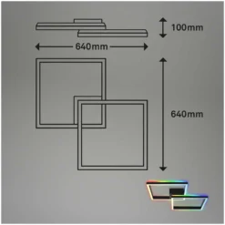 Brilo LED-Deckenleuchte Frame Back 2 X LED Schwarz 17 W -Lampen & Leuchten affär 566067 8