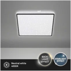 Brilo LED-Deckenleuchte Lino Schwarz 270 X 270 Mm / 1 X LED / 15 W -Lampen & Leuchten affär 566571 2