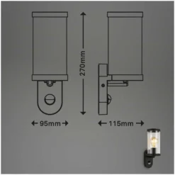 Brilo Aussenleuchte Kairo Move IP44 Schwarz 1 X E27 / Max. 12 W -Lampen & Leuchten affär 566575 5