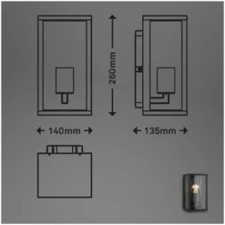 Brilo Aussenleuchte Luanda Schwarz 1 X E27 / Max. 12 W -Lampen & Leuchten affär 566577 5
