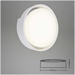 Brilo LED-Aussenleuchte Genua Weiss Ø 220 Mm / 1 X LED / 18 W -Lampen & Leuchten affär 566581 4