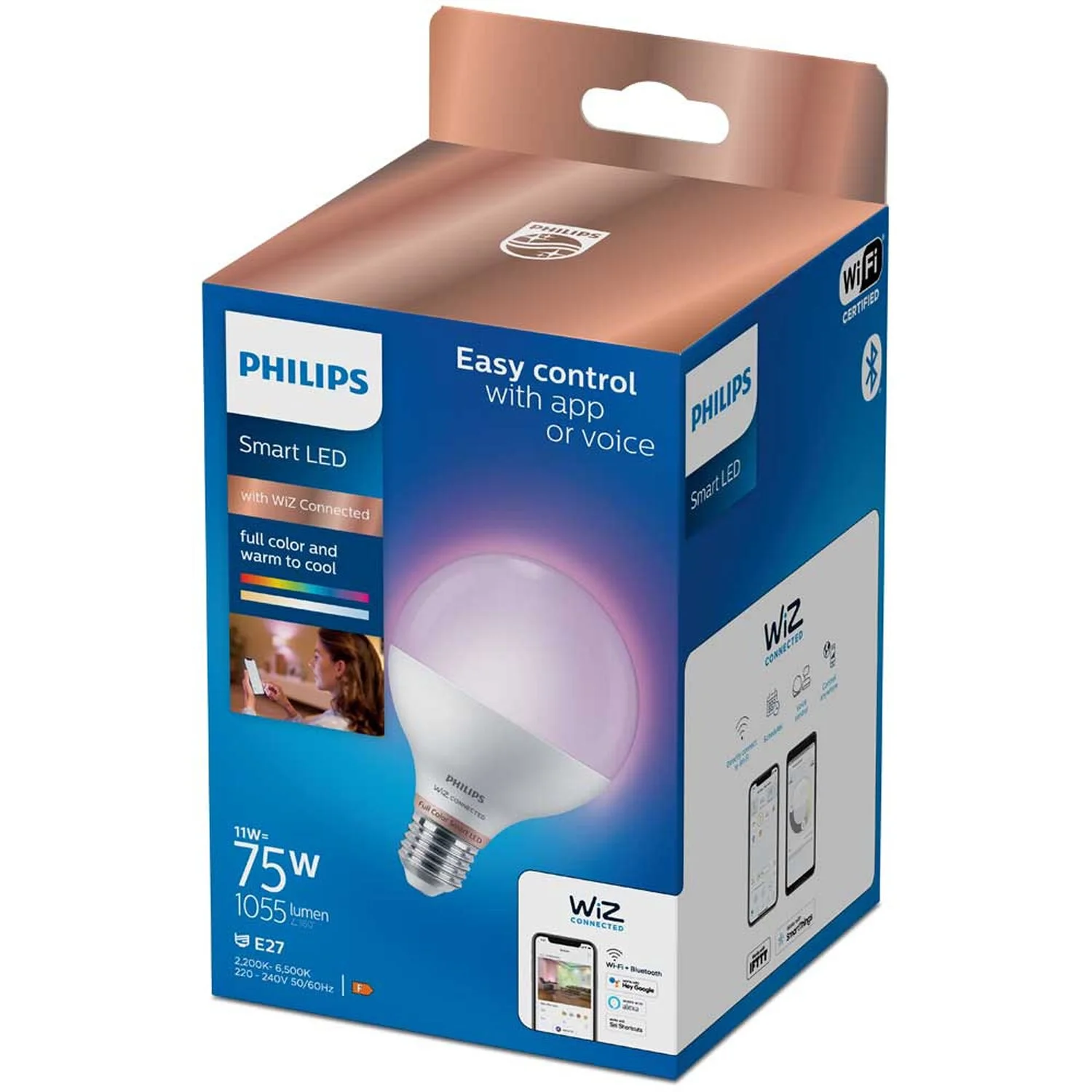 Philips Smart-LED Globe Tunable White And Color Dimmbar E27 / 75 W / 1'055 Lm 4 Philips Smart-LED Globe Tunable White And Color Dimmbar E27 / 75 W / 1'055 Lm – Bild 4