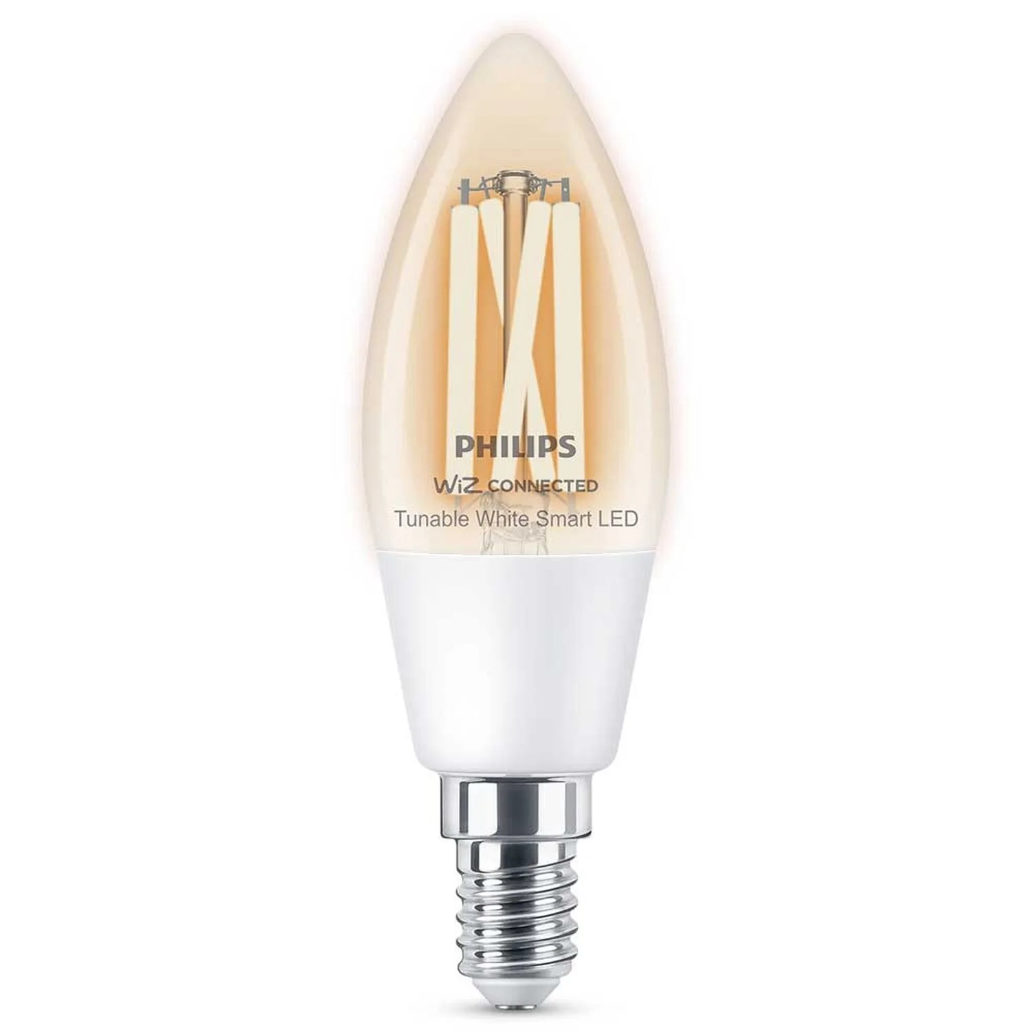Philips Smart-LED Kerze Filament Klar Dimmbar E14 / 40 W / 470 Lm 1 Philips Smart-LED Kerze Filament Klar Dimmbar E14 / 40 W / 470 Lm