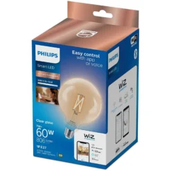 Philips Smart-LED Globe G125 Filament Klar Dimmbar E27 / 60 W / 806 Lm -Lampen & Leuchten affär 567764 2