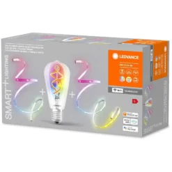 Ledvance Smart+ Leuchtmittel Wifi Filament Edison E27 Inkl. 2x LED-Lichtstreifen -Lampen & Leuchten affär 568134 2