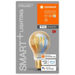 Ledvance Smart WiFi LED-Leuchtmittel Klassik-A Gold E27 / 6 W / 470 Lm
