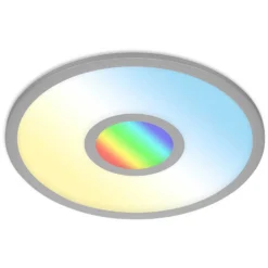 Brilo Panel Centro S Silberfarbig Ø 45 Cm / Höhe 6 Cm / 1 X LED / 24 W -Lampen & Leuchten affär 568454 2