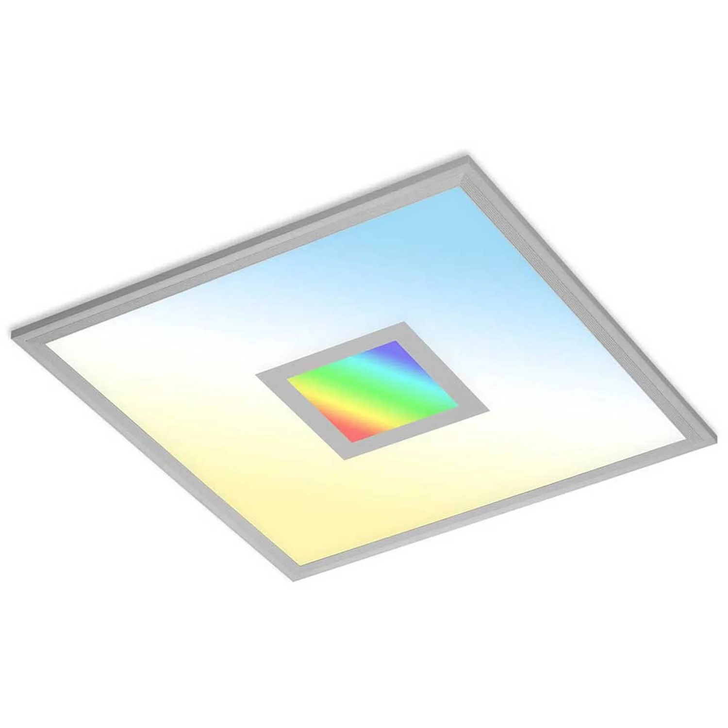 Brilo Panel Centro S Silberfarbig (HxBxT) 6 X 44,5 X 44,5 Cm / 1 X LED / 24 W 3 Brilo Panel Centro S Silberfarbig (HxBxT) 6 X 44,5 X 44,5 Cm / 1 X LED / 24 W – Bild 3