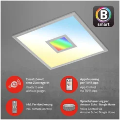 Brilo Panel Centro S Silberfarbig (HxBxT) 6 X 44,5 X 44,5 Cm / 1 X LED / 24 W 24 Brilo Panel Centro S Silberfarbig (HxBxT) 6 X 44,5 X 44,5 Cm / 1 X LED / 24 W -Lampen & Leuchten affär 568455 4