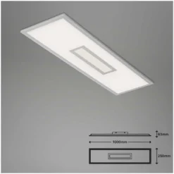 Brilo Panel Centro S Silberfarbig (HxBxT) 6 X 100 X 25 Cm / 1 X LED / 28 W -Lampen & Leuchten affär 568456 16