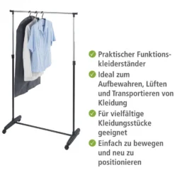 Wenko Kleiderständer Mikey Chrom-Schwarz Breite 90 Cm 19 Wenko Kleiderständer Mikey Chrom-Schwarz Breite 90 Cm -Lampen & Leuchten affär 569542 6