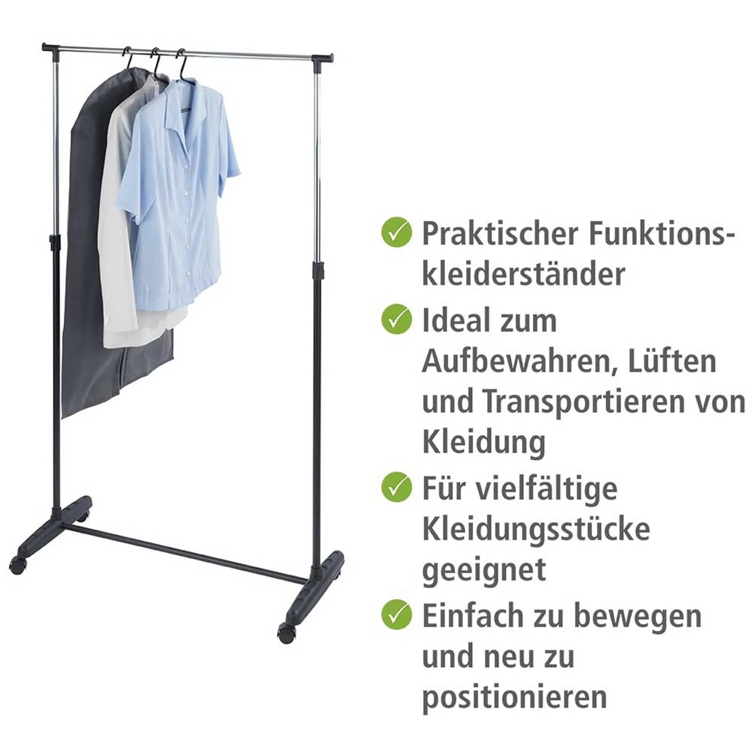 Wenko Kleiderständer Mikey Chrom-Schwarz Breite 90 Cm 9 Wenko Kleiderständer Mikey Chrom-Schwarz Breite 90 Cm – Bild 9