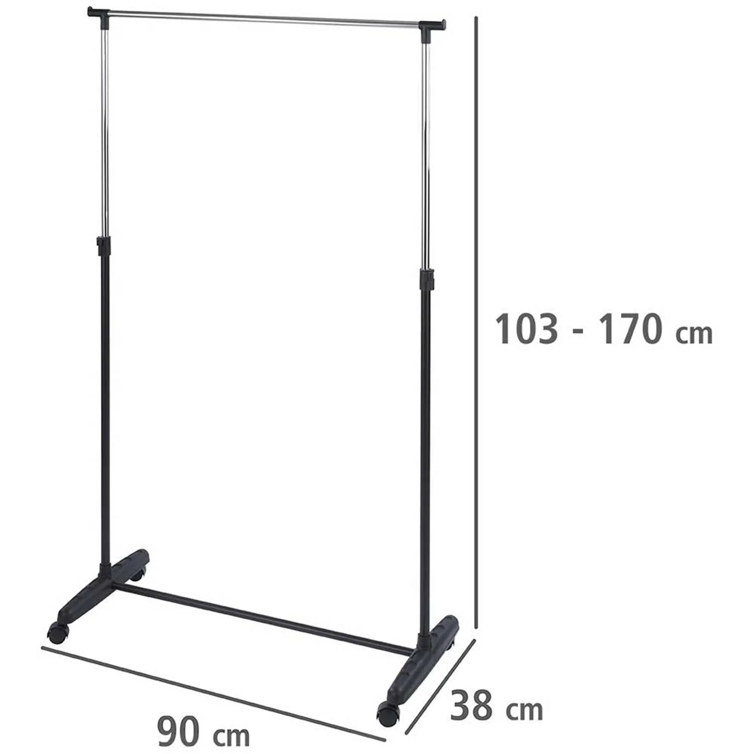 Wenko Kleiderständer Mikey Chrom-Schwarz Breite 90 Cm 10 Wenko Kleiderständer Mikey Chrom-Schwarz Breite 90 Cm – Bild 10