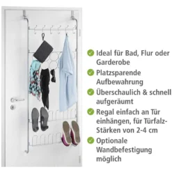 Wenko Tür-Organizer Chrom Glänzend (HxBxT) 150,5 X 59 X 18,5 Cm -Lampen & Leuchten affär 569893 4