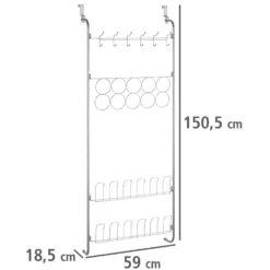 Wenko Tür-Organizer Chrom Glänzend (HxBxT) 150,5 X 59 X 18,5 Cm -Lampen & Leuchten affär 569893 5