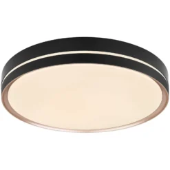 Globo LED-Deckenleuchte Manni 1-flammig Schwarz 40 W / 1'850 Lm