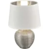 Reality Tischleuchte Luxor Weiss-Silber Ø 18 Cm / Höhe 26 Cm