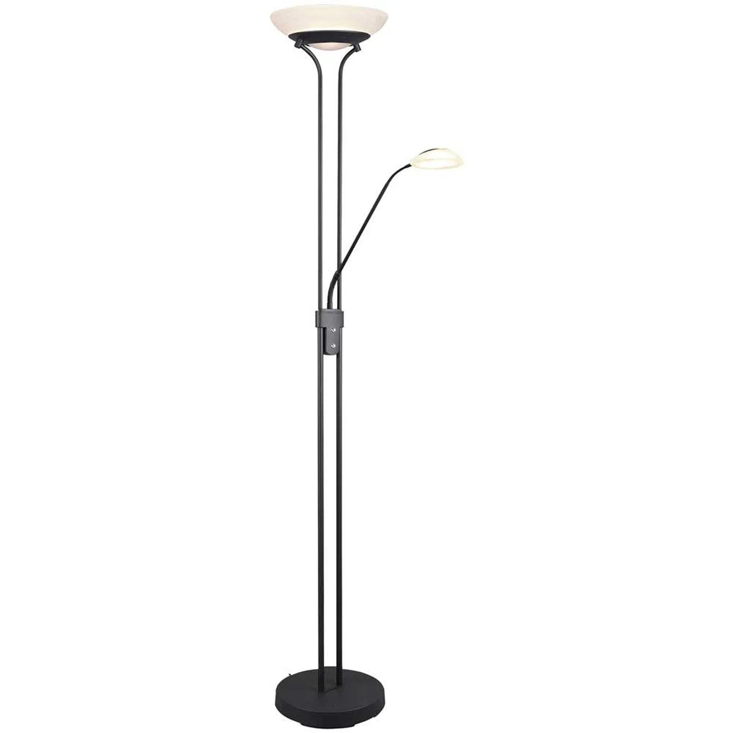 Reality LED-Stehleuchte Orsan Matt Schwarz / Alabaster 28 W / 6 W / 3'200 Lm / 600 Lm 1 Reality LED-Stehleuchte Orsan Matt Schwarz / Alabaster 28 W / 6 W / 3'200 Lm / 600 Lm